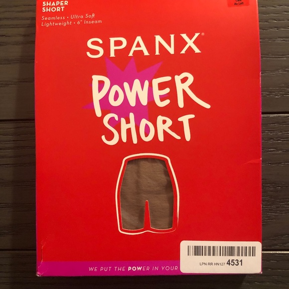 SPANX Power Shaper Short Panties Underwear Cafe' Au Lait S~ NIP Sealed - Picture 1 of 7